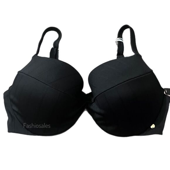 Victorias Secret Swim Twist Removable Push-Up Padding Bikini top Black 38D - Picture 1 of 6